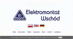 Desktop Screenshot of elektromontazwschod.pl